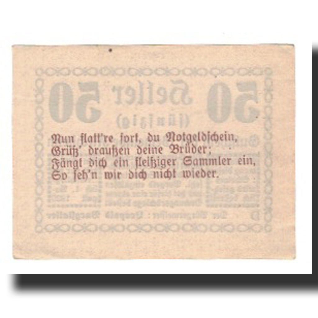 Banknote, Austria, Kirchheim, 50 Heller, Texte 2, 1920, 1920-08-01, AU(55-58)