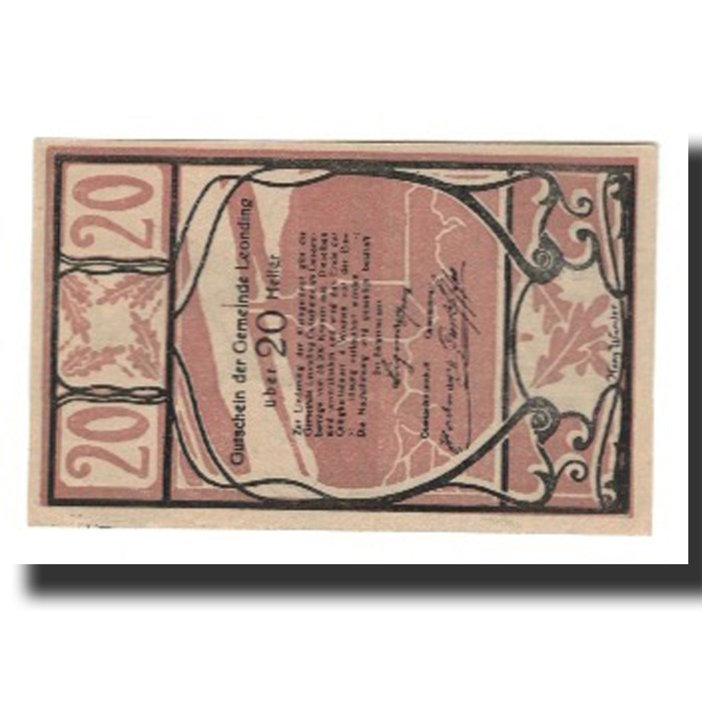 Banknote, Austria, Leonding, 20 Heller, Texte, AU(55-58), Mehl:FS 513