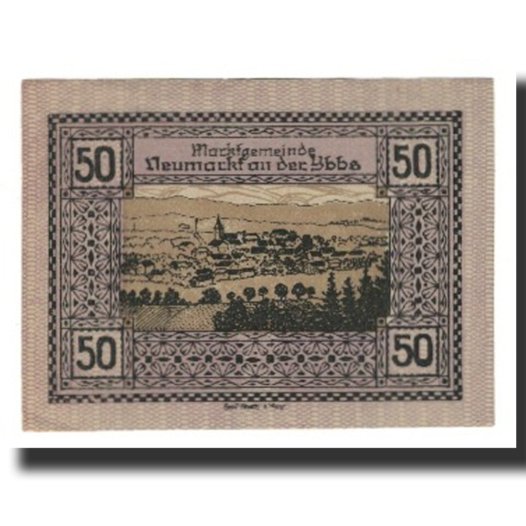 Banknote, Austria, Neumarkt an der Ybbs N.Ö. Marktgemeinde, 50 Heller, rue 3