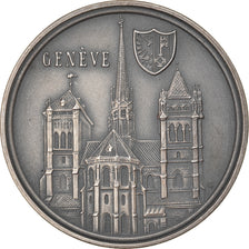 Switzerland, Medal, Historische bauten der Schweiz, Genève, MS(60-62), Silver