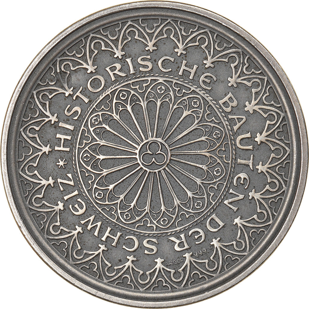 Switzerland, Medal, Historische bauten der Schweiz, Genève, MS(60-62), Silver