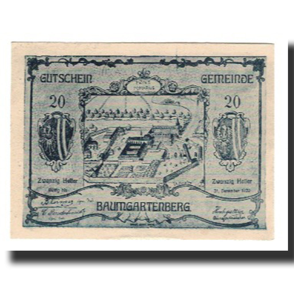 Banconote, Austria, Baumgarten, 20 Heller, N.D, 1920, 1920-12-31, SPL-, Mehl:FS