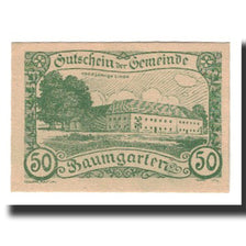 Nota, Áustria, Baumgarten, 50 Heller, Texte, 1921, 1921-02-28, UNC(65-70)