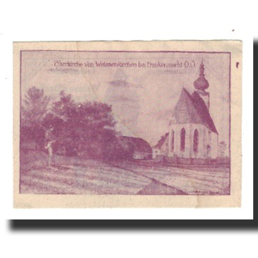 Nota, Áustria, Weissenkirchen bei Frankenmarkt O.Ö. Gemeinde, 50 Heller