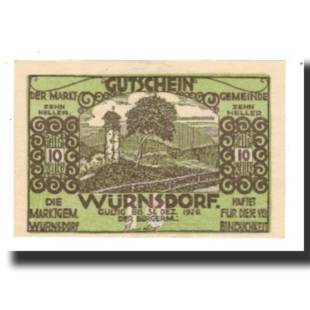 Banknote, Austria, Würnsdorf, 10 Heller, N.D, 1920, 1920-12-31, UNC(65-70)