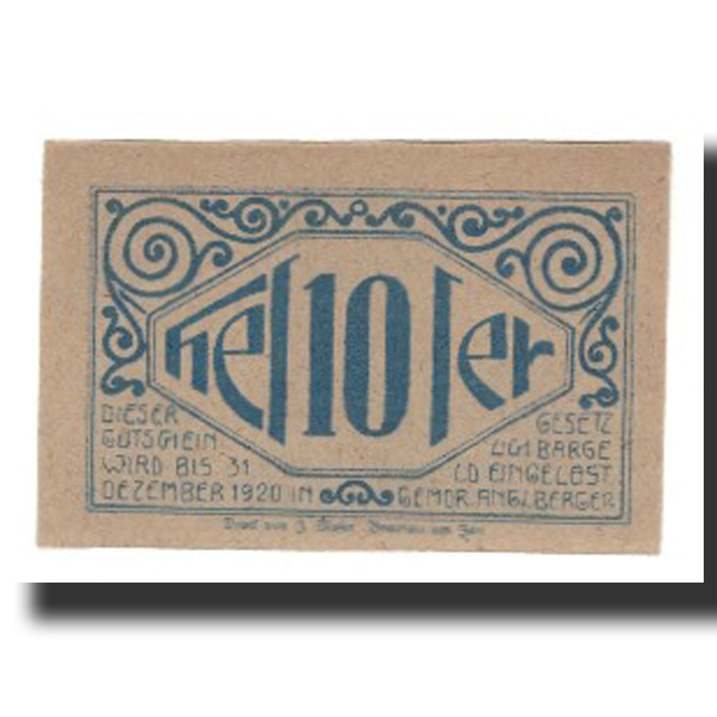 Banconote, Austria, Lochen, 10 Heller, valeur faciale, 1920, 1920-12-31, SPL-
