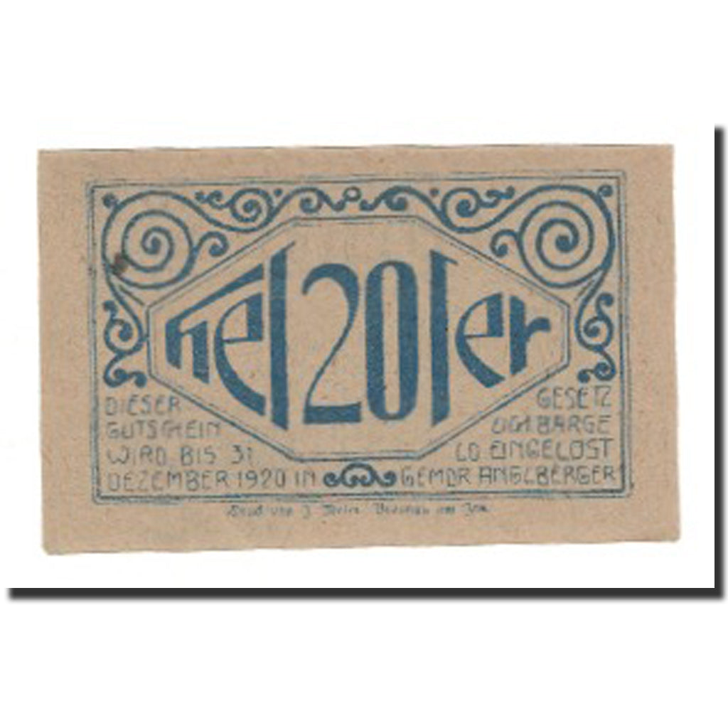 Billet, Autriche, Lochen, 20 Heller, valeur faciale 1, 1920, 1920-12-31, SUP