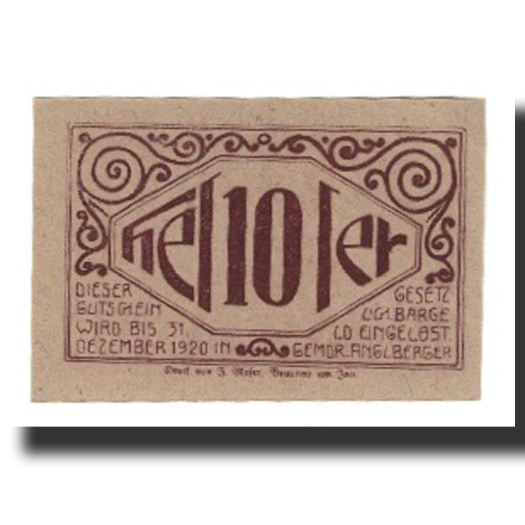 Banknote, Austria, Lochen, 10 Heller, Valeur faciale 3, 1920, 1920-12-31