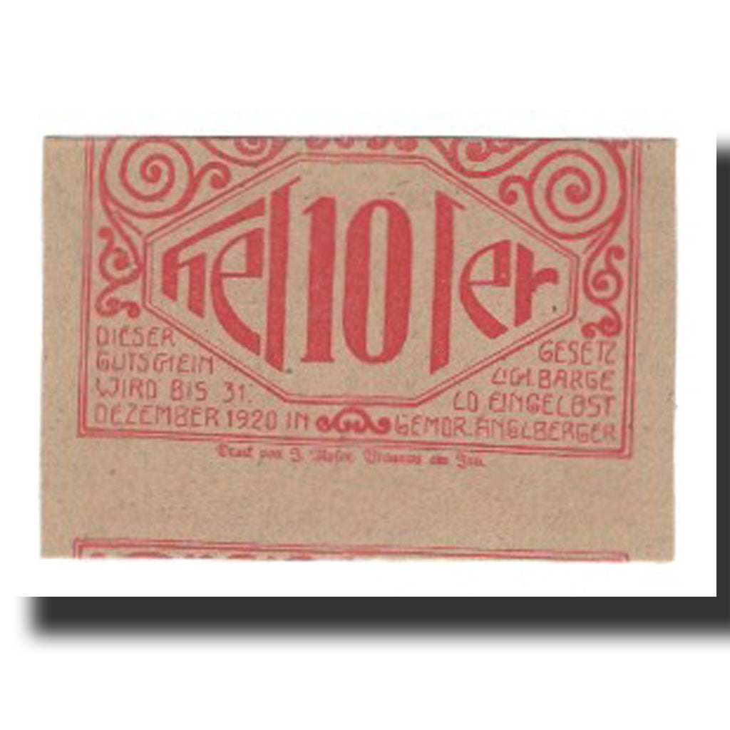 Banknote, Austria, Lochen, 10 Heller, valeur faciale 6, 1920, 1920-12-31