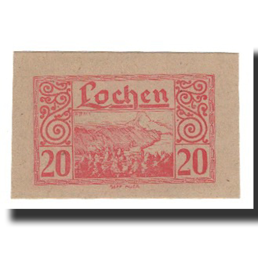 Banknote, Austria, Lochen, 20 Heller, valeur faciale 7, 1920, 1920-12-31