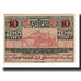 Banknote, Austria, Vöslau N.Ö. Gemeinde, 10 Heller, Blason 2, 1920