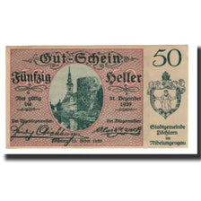 Nota, Áustria, Pöchlarn N.Ö. Stadtgemeinde, 50 Heller, N.D, 1920, 1920-12-31
