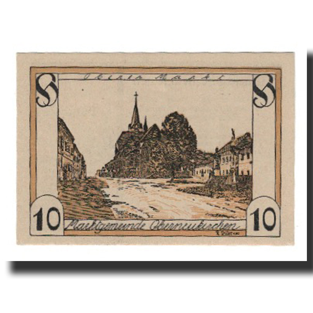 Billet, Autriche, Oberneukirchen O.Ö. Marktgemeinde, 10 Heller, Eglise, SUP