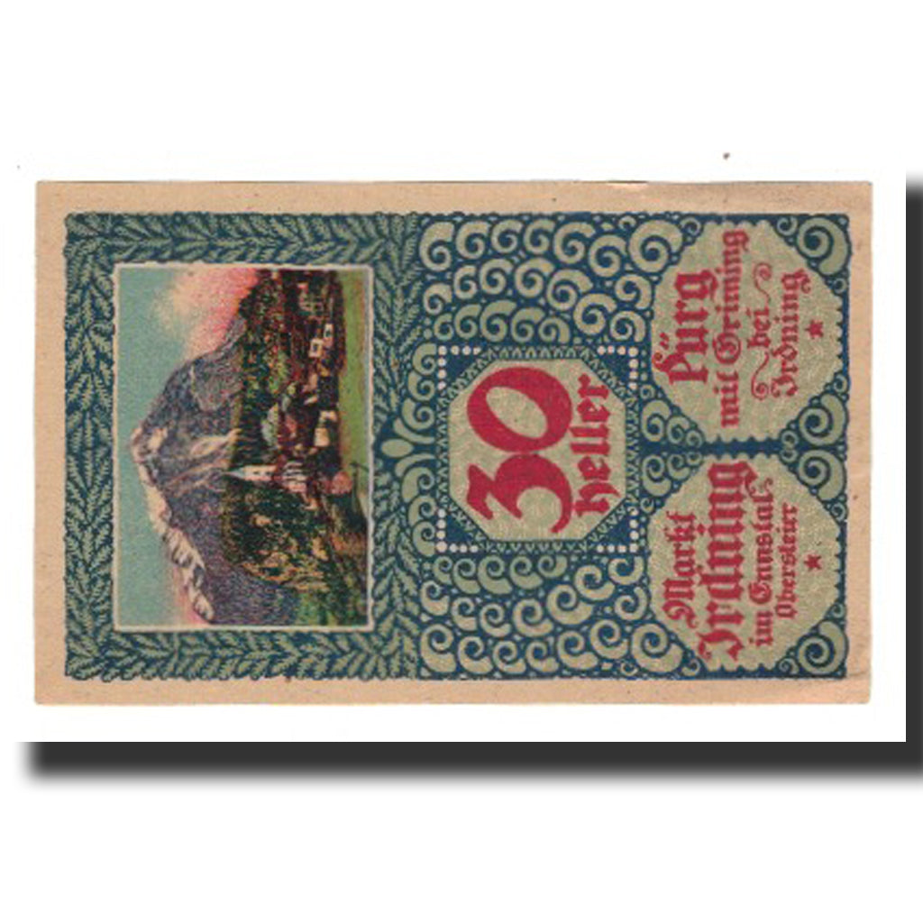 Billet, Autriche, Irdning Stm. Prv. Fa. August Dangl Gemeinde, 30 Heller