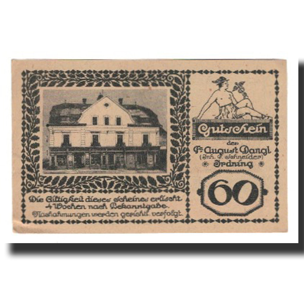 Billete, Austria, Irdning Stm. Prv. Fa. August Dangl Gemeinde, 60 Heller
