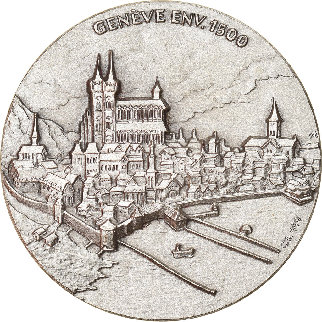 Switzerland, Medal, 450 Ans de la Réformation, Calvin, Genève, Religions &