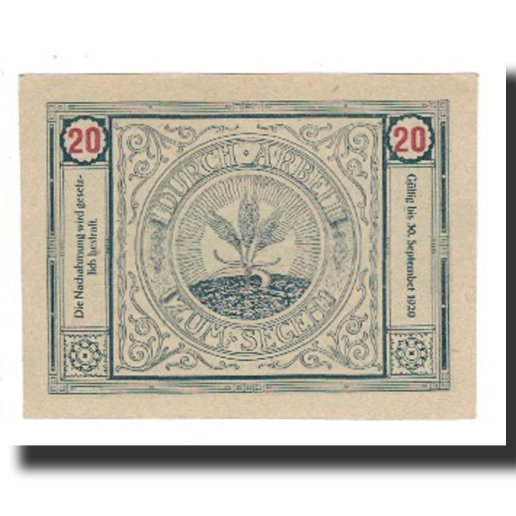 Billete, Austria, Bischofstetten, 20 Heller, Blé 1, 1920, 1920-09-30, EBC