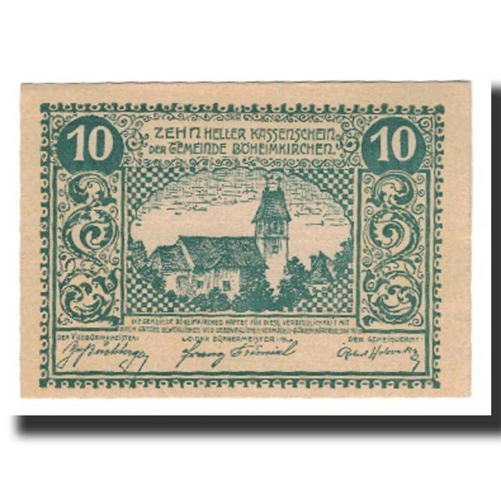 Banknot, Austria, Böheimkirchen, 10 Heller, Texte, 1920, 1920-11-30, AU(55-58)