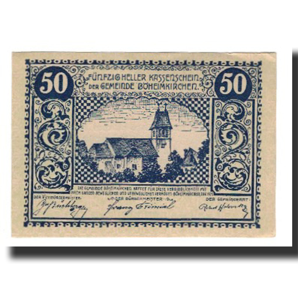 Biljet, Oostenrijk, Böheimkirchen, 50 Heller, Texte 2, 1920, 1920-11-30, SUP