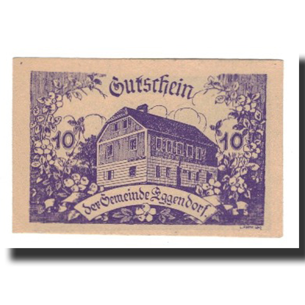 Banknot, Austria, Eggendorf, 10 Heller, Texte, 1920, 1920-12-31, AU(55-58)