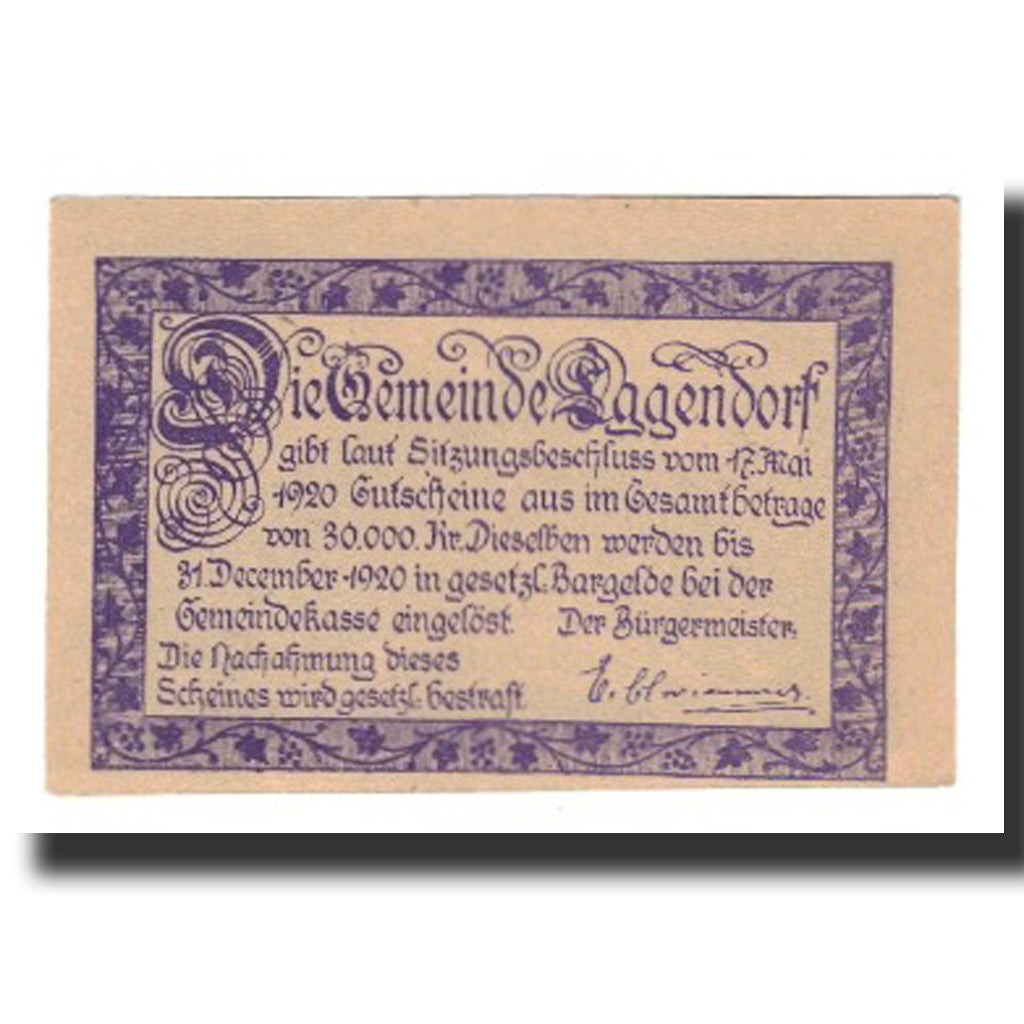 Banknot, Austria, Eggendorf, 10 Heller, Texte, 1920, 1920-12-31, AU(55-58)