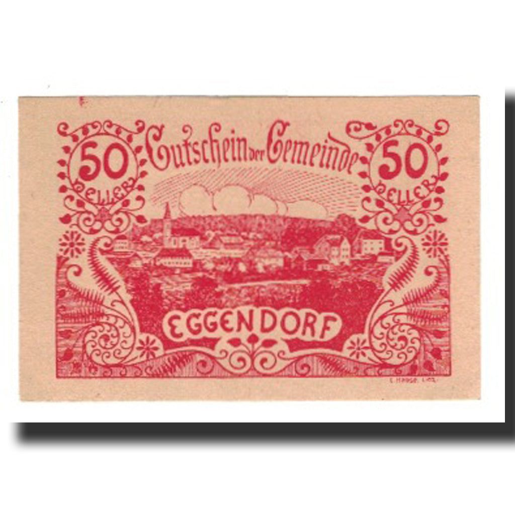 Banknot, Austria, Eggendorf, 50 Heller, Texte  5, 1920, 1920-12-31, AU(55-58)