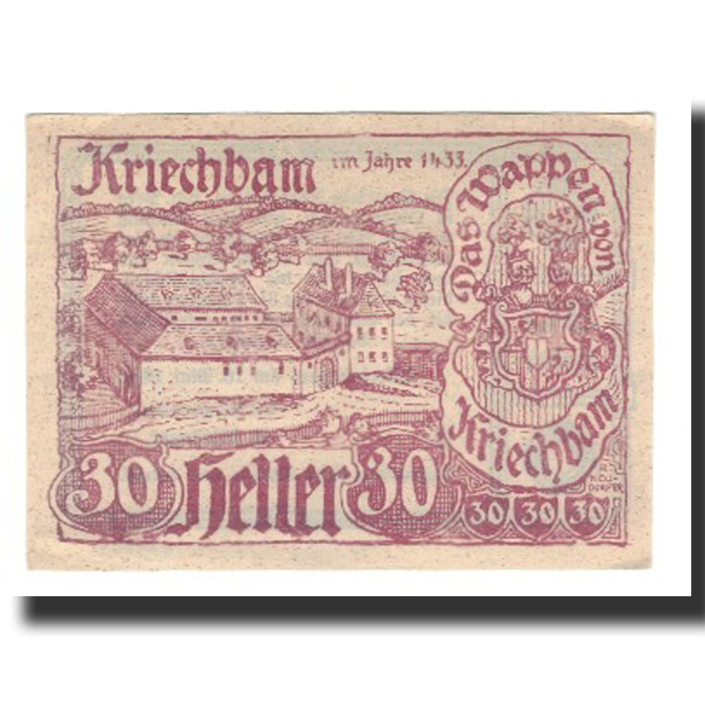 Banknot, Austria, Allerheiligen O.Ö. Gemeinde, 30 Heller, Texte 3, 1920