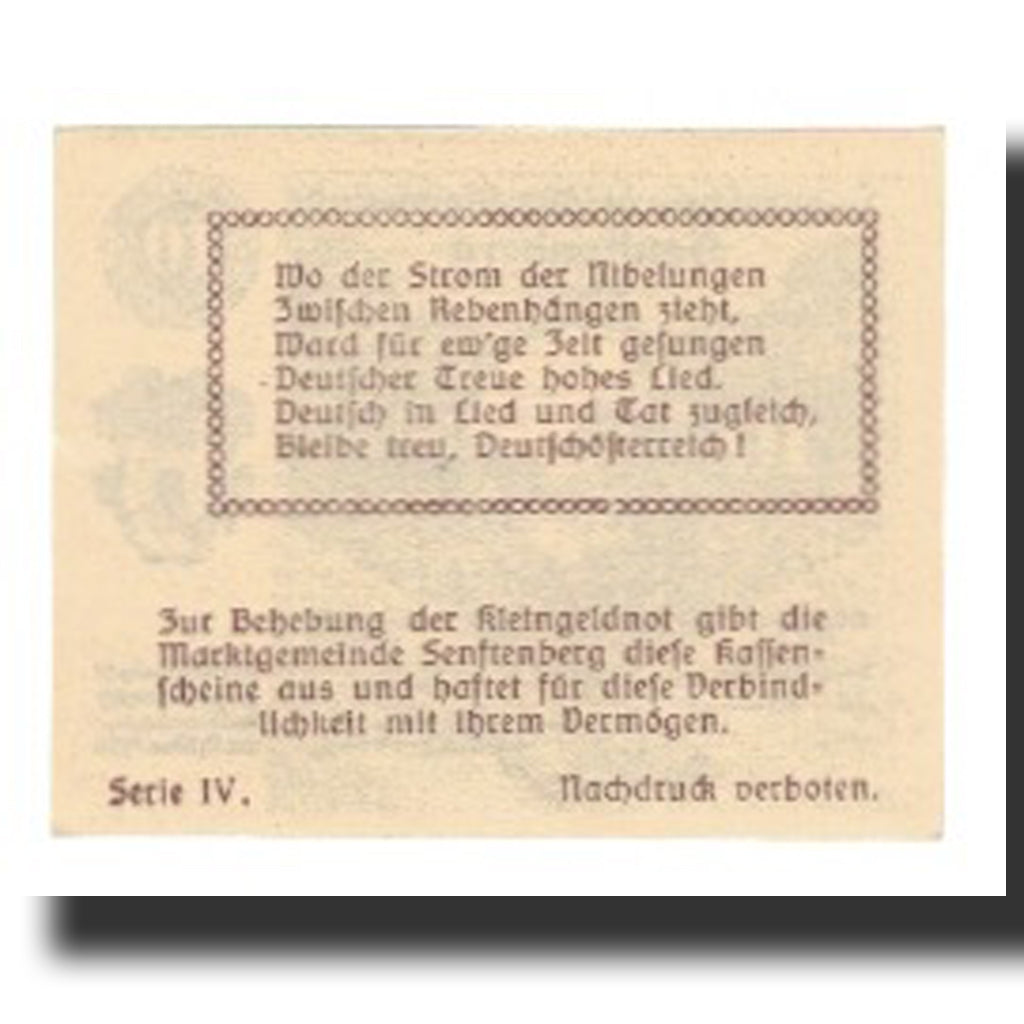 Banknot, Austria, Senftenberg, 10 Heller, Texte, 1920, 1920-12-31, AU(55-58)