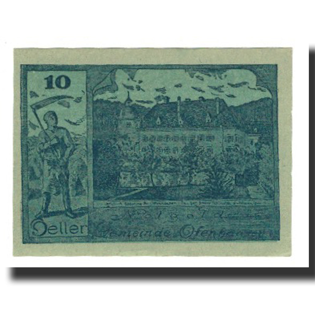 Banconote, Austria, Offenhausen O.Ö. Gemeinde, 10 Heller, Texte 2, 1920