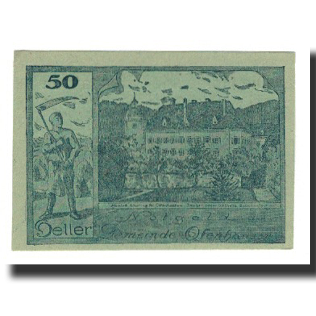 Banconote, Austria, Offenhausen O.Ö. Gemeinde, 50 Heller, Texte 4, 1920
