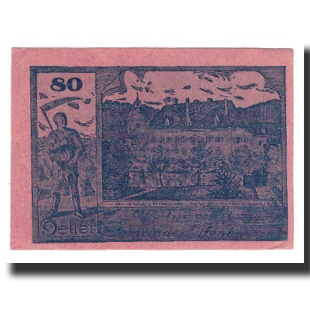 Biljet, Oostenrijk, Offenhausen O.Ö. Gemeinde, 80 Heller, Texte 6, 1920