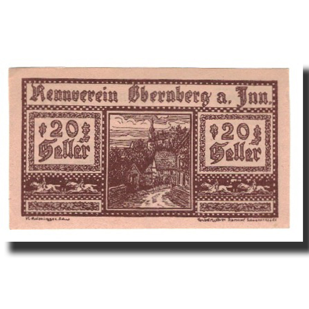Banknot, Austria, Obernberg Am Inn, 20 Heller, cavalier, 1920, 1920-09-01