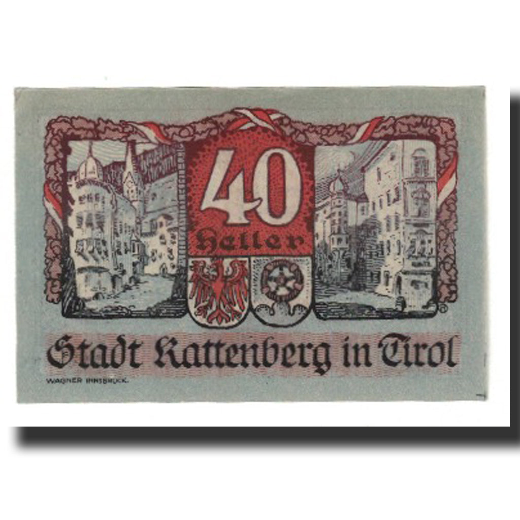 Banconote, Austria, Rattenberg Tirol Stadt, 40 Heller, rue 1, 1920, 1920-12-31