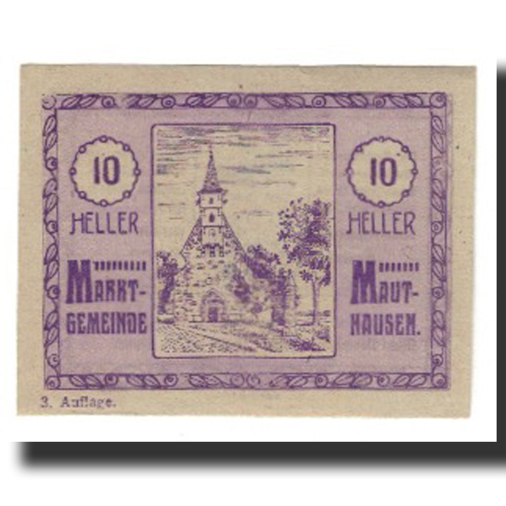 Banconote, Austria, Mauthausen, 10 Heller, château, SPL-, Mehl:FS 601III