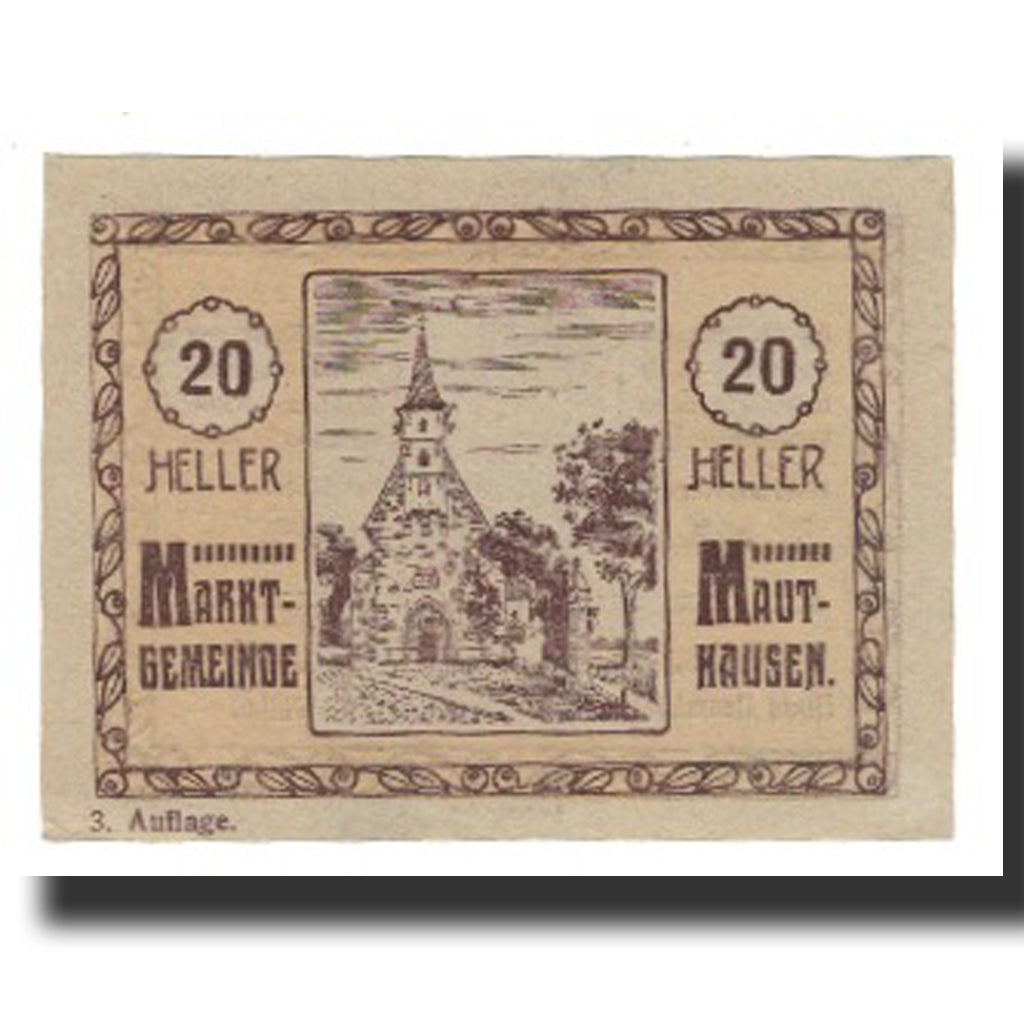 Banconote, Austria, Mauthausen, 20 Heller, chateau 1, SPL-, Mehl:FS 601III