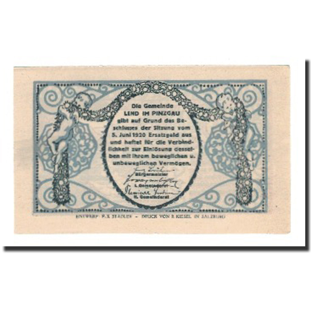 Banknot, Austria, Lend Sbg. Gemeinde, 80 Heller, Cherubins 1, 1920, 1920-06-05