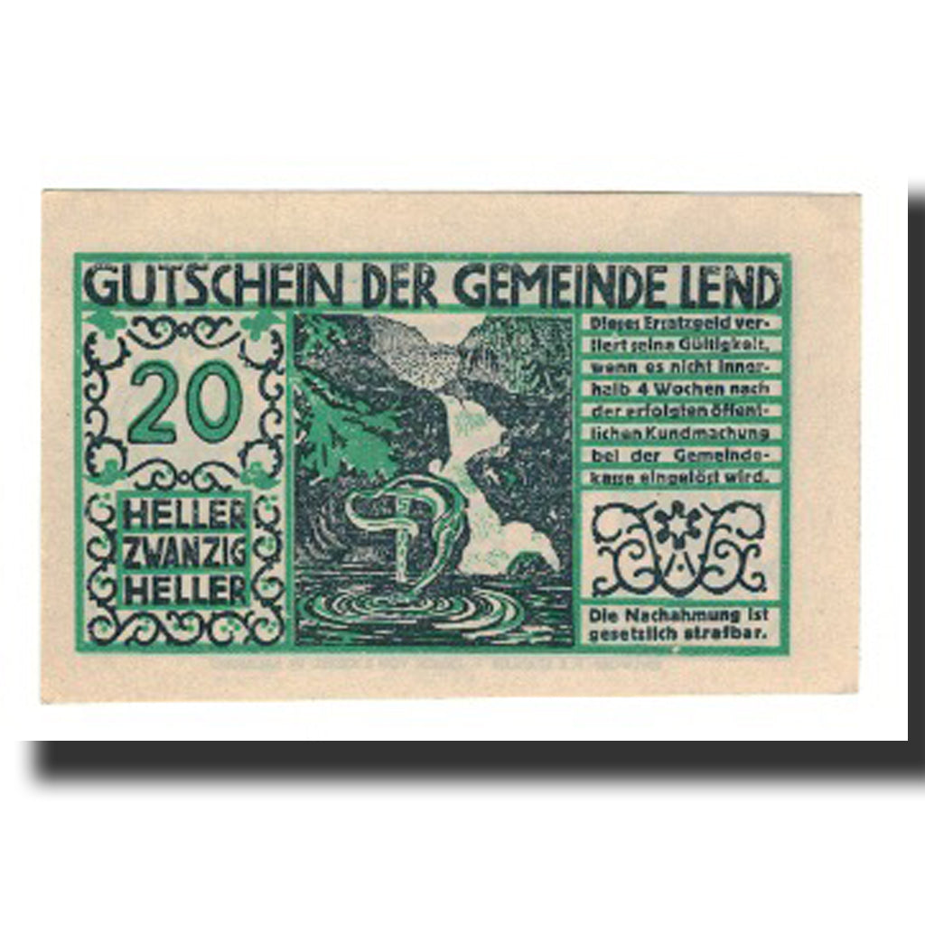 Banconote, Austria, Lend Sbg. Gemeinde, 20 Heller, Cherubins 2, 1920