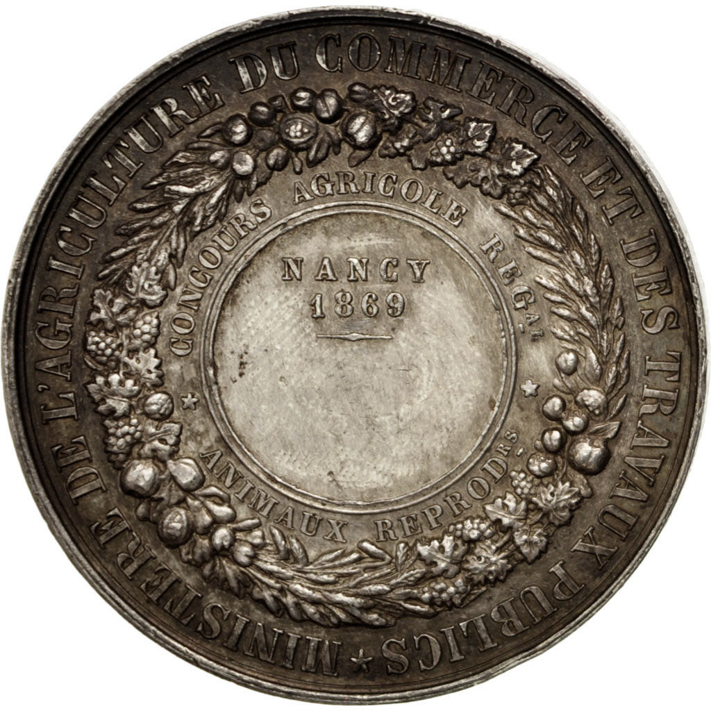 Francia, Medal, Second French Empire, Business & industry, Barre, SPL-, Argento