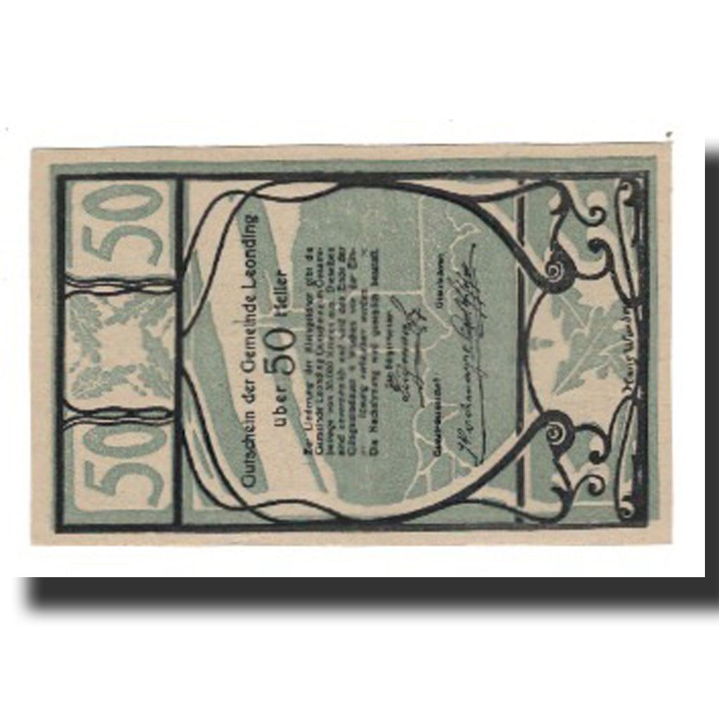 Banknot, Austria, Leonding, 50 Heller, Texte 2, Undated, Undated, AU(55-58)