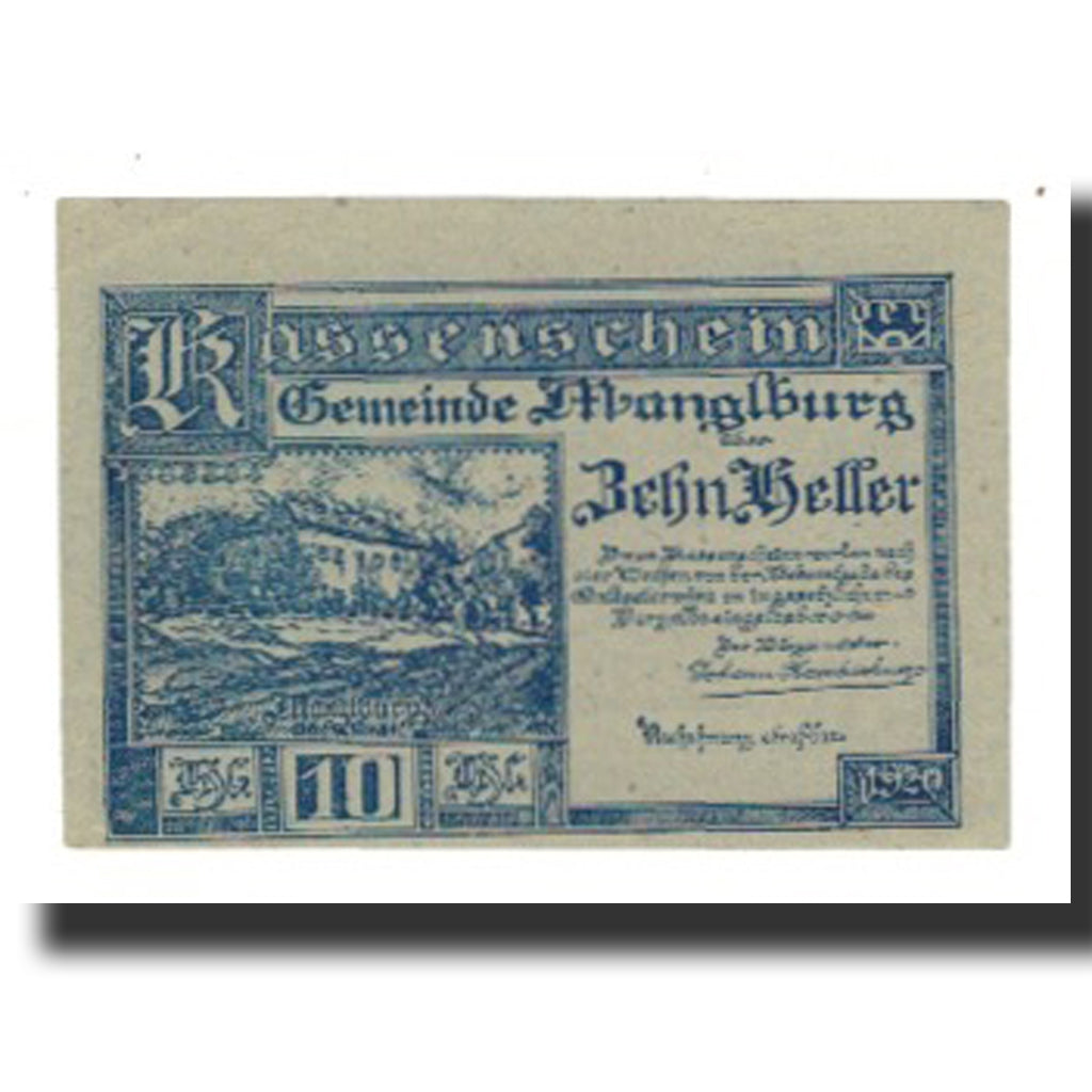 Biljet, Oostenrijk, Manglburg, 10 Heller, Texte, 1920, 1920-04-24, SUP, Mehl:FS