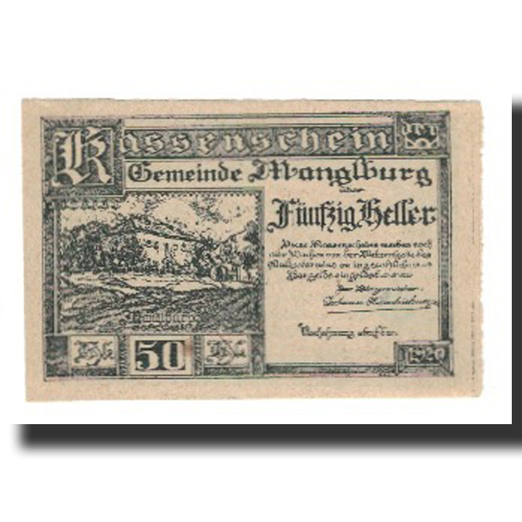 Banconote, Austria, Manglburg, 50 Heller, Texte 2, 1920, 1920-04-24, SPL-