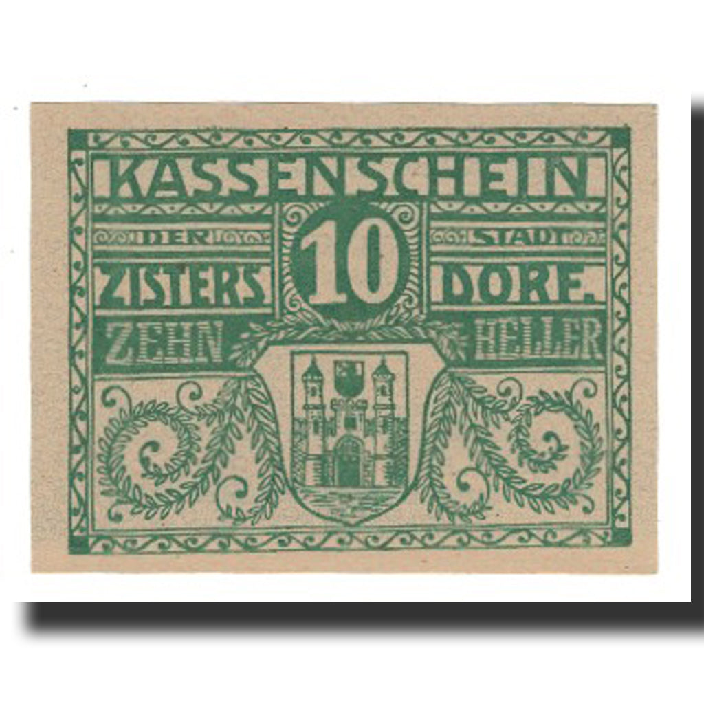 Banconote, Austria, Zistersdorf, 10 Heller, Texte, 1920, 1920-12-31, SPL-