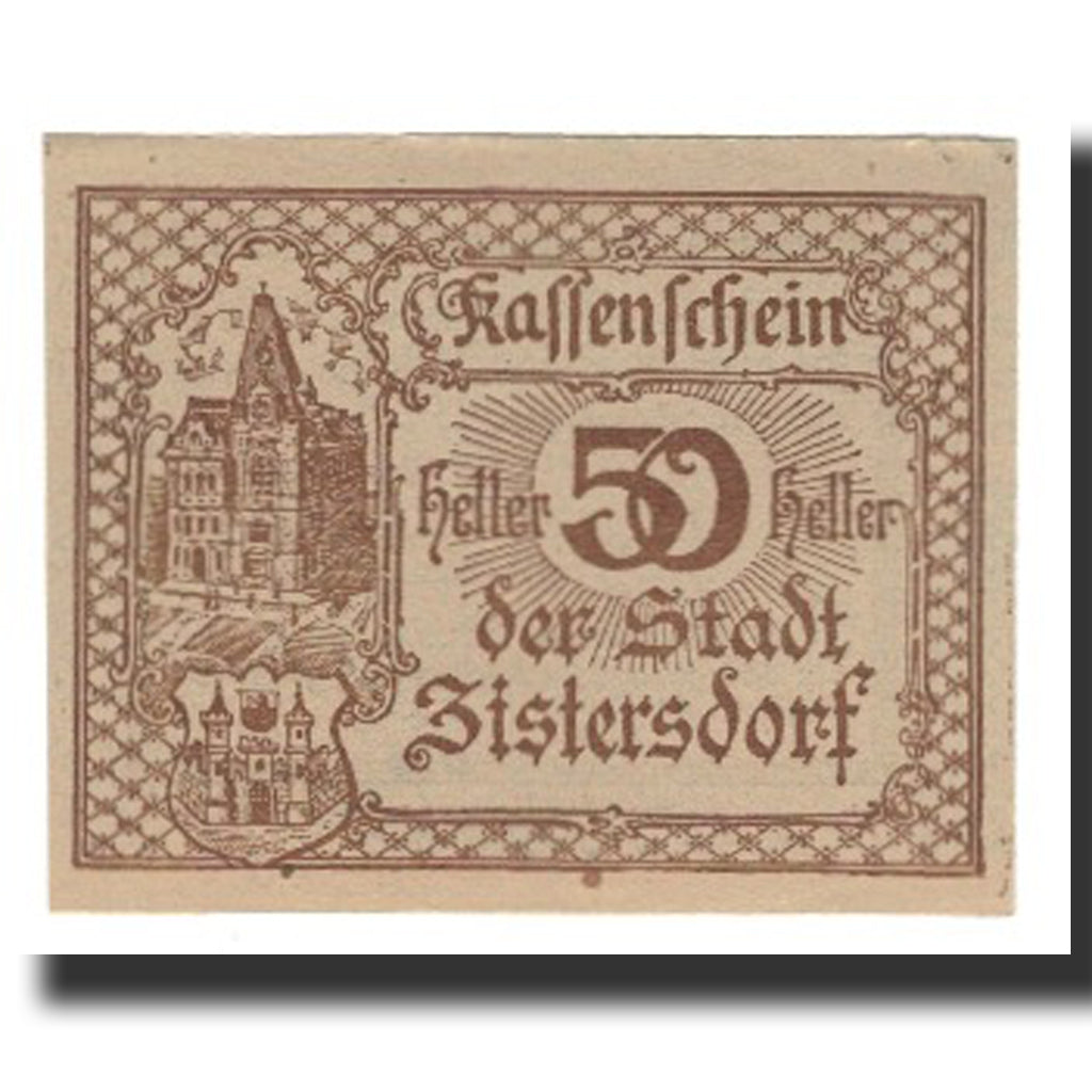 Banconote, Austria, Zistersdorf, 50 Heller, texte 1, 1920, 1920-12-31, SPL-