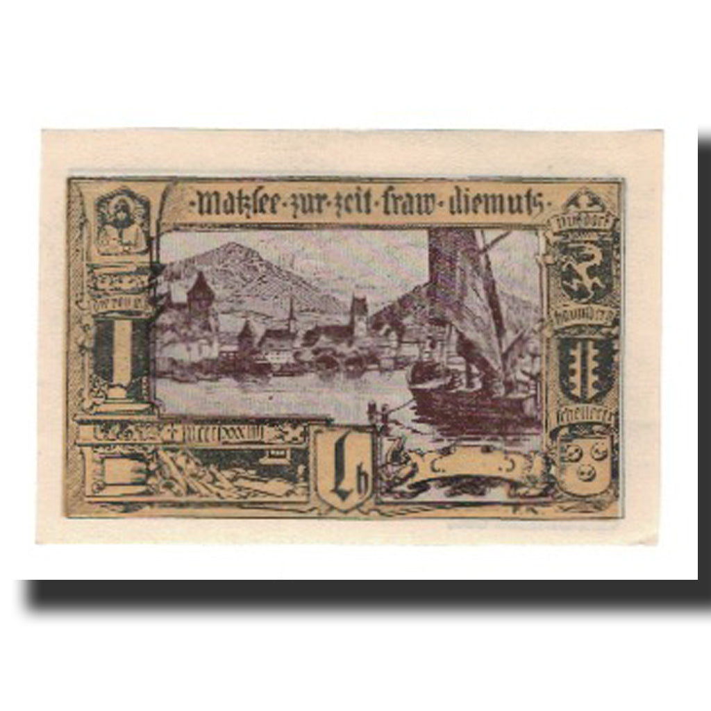 Banknot, Austria, Mattsee, 50 Heller, bateau, 1920, Undated, UNC(65-70), Mehl:FS