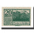 Banconote, Austria, Mondsee O.Ö. Marktgemeinde, 20 Heller, personnage 5, 1920