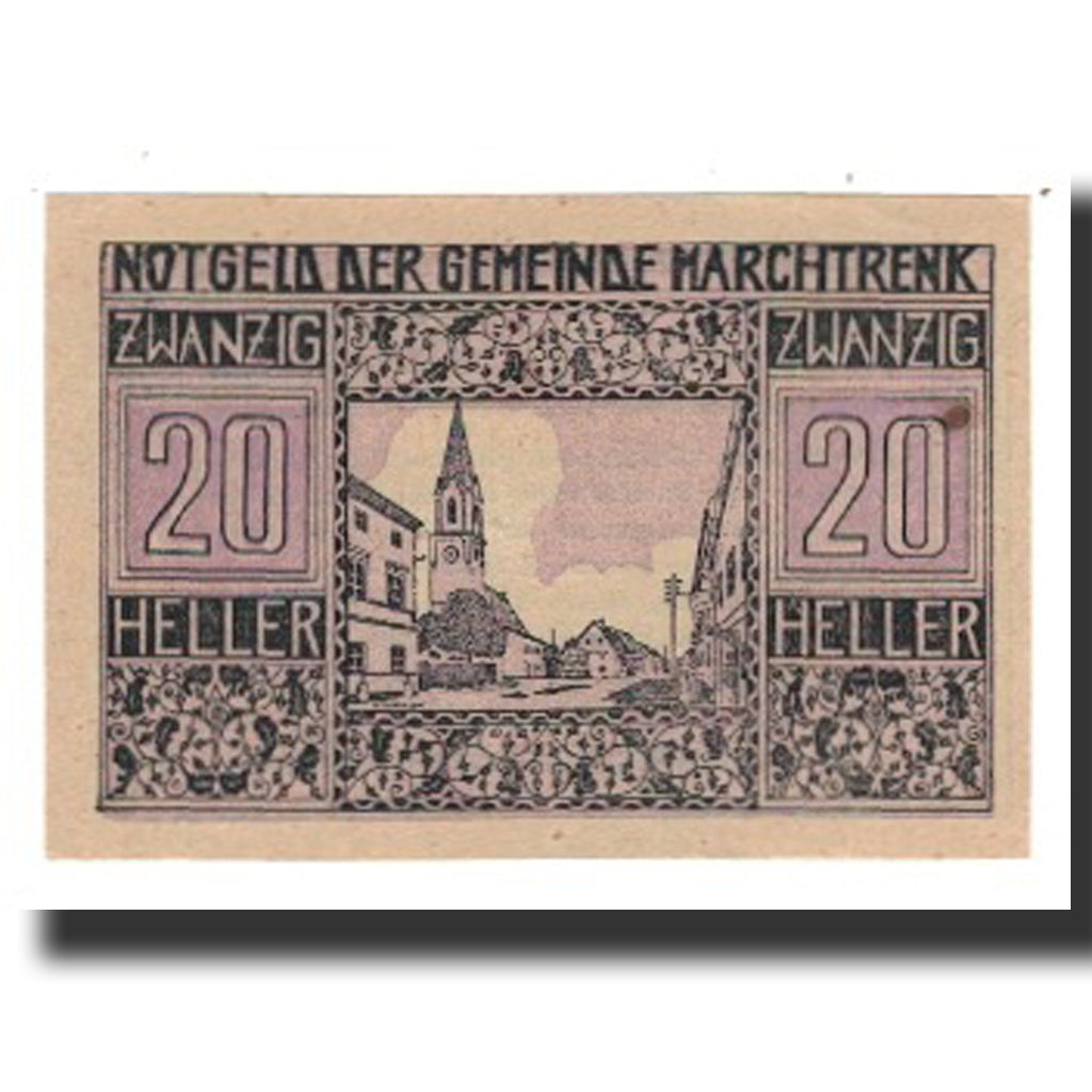 Banconote, Austria, Marchtrenk O.Ö. Gemeinde, 20 Heller, Texte 4, 1920
