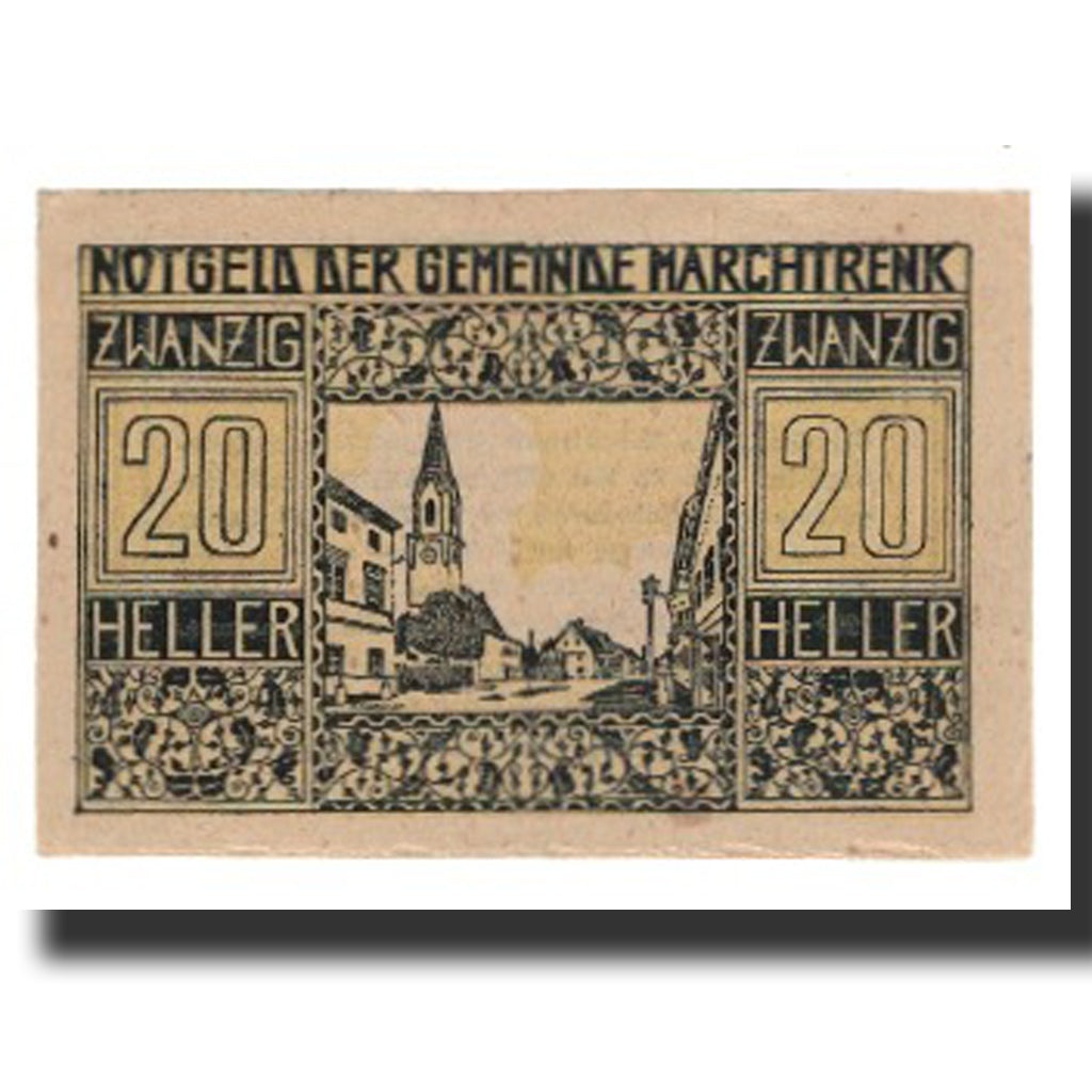 Banknot, Austria, Marchtrenk O.Ö. Gemeinde, 20 Heller, Texte 7, 1920