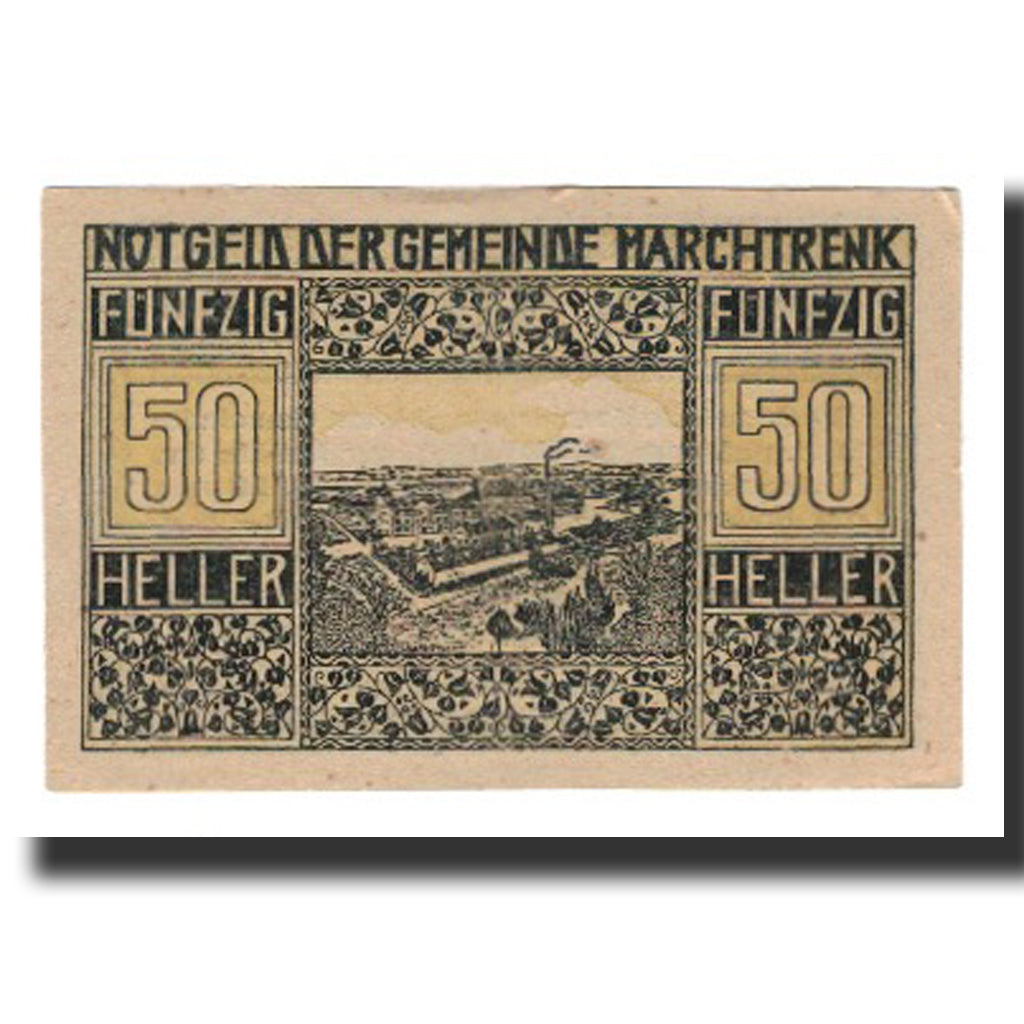 Billete, Austria, Marchtrenk O.Ö. Gemeinde, 50 Heller, Texte 8, 1920