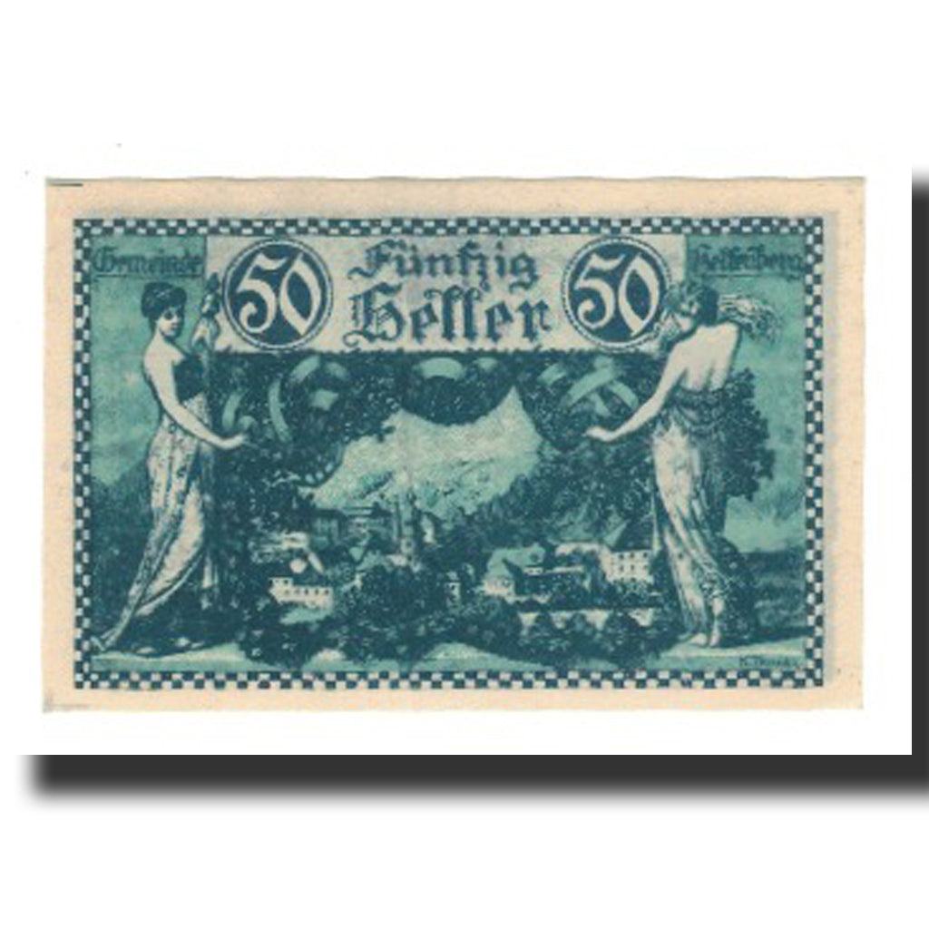 Banconote, Austria, Helfenberg O.Ö. Gemeinde, 50 Heller, Texte 2, 1920
