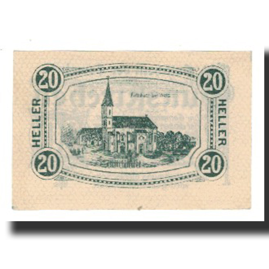 Banconote, Austria, Gunskirchen, 20 Heller, eglise 2, 1921, 1921-06-01, SPL-